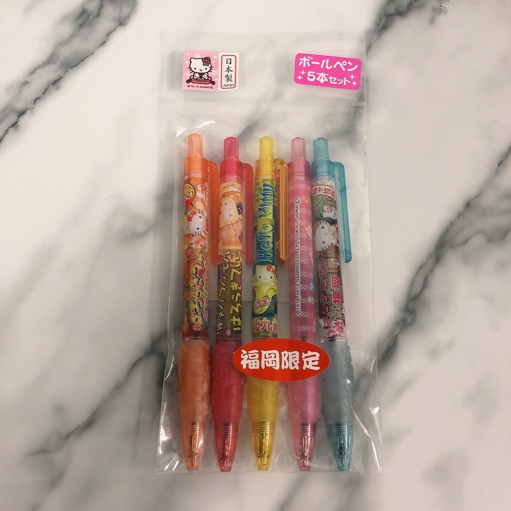 NEW Sanrio Hello Kitty 5 Pen Set Collectible